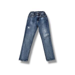 Blue Distressed Straight-Leg Jeans - Boys